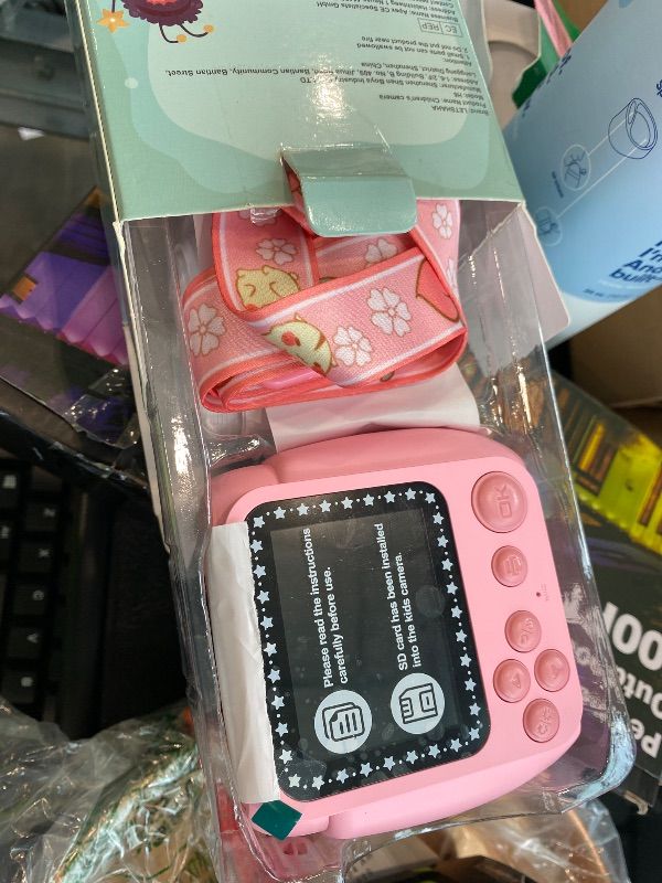 View 3 of **UNTESTED**
Kids Camera Instant Print, Christmas Birthday Gifts Toys for 3-10 Year Old Girls Boys, 1080P Video 20MP Toddler Digital Camera with 3 Rolls Printing Paper & 32GB Card - Pink
