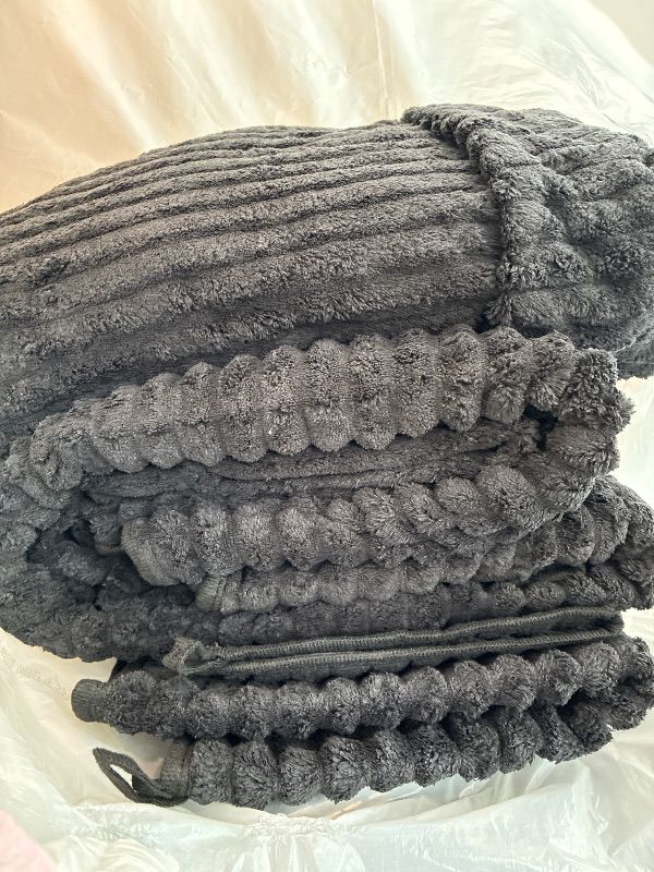 Photo 1 of **MINOR DAMAGE - USED**
NALIVO Extra Large Bath Towel Set of 6 (40"x80"),Oversized Bath Sheet Super Soft Highly Absorbent Microfibers Quick Dry Luxury Shower Towel for Bathroom Spa Gym Hotel Yoga (Black, 6Piece)