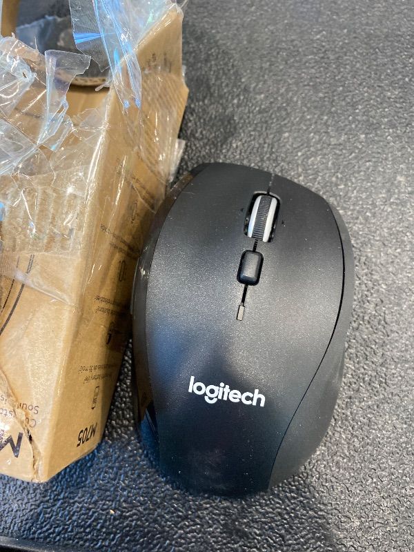 Photo 1 of **MISSING PARTS - Missing the USB receiver**
Logitech M705 Marathon Wireless Mouse, Gaming Mouse Wireless, 2.4 GHz USB-A Receiver, 5-Programmable Buttons, 3-Year Battery, PC, Mac, Laptop, Chromebook - Black