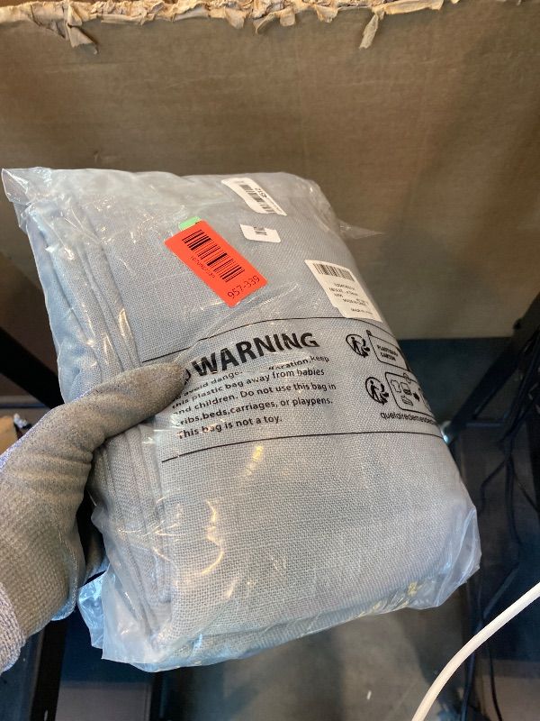 Photo 1 of *USED*
MIULEE Pinch Pleated Stone Blue Linen Curtains 90 Inches Long 2 Panels for Bedroom Living Room, Soft Thick Linen Textured Window Drapes Back Tab Hooks Semi Sheer Light Filtering Dusty Blue Decor