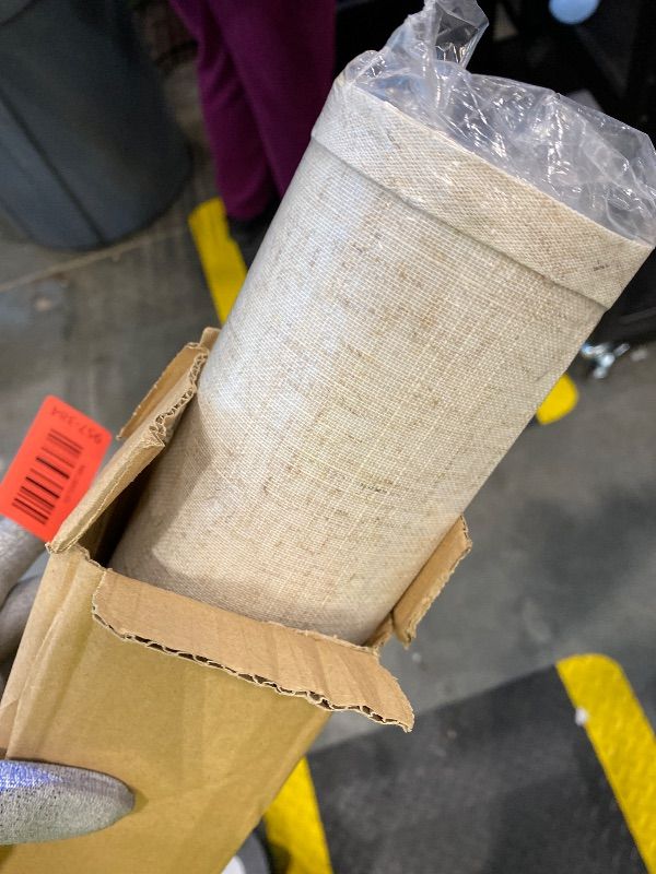 Photo 1 of **MISSING PARTS - Missing metal pieces & hardware**
Small Lamp Shade, Beige Drum Lampshade 8.7''Top X 8.7'' Bottom X 7.9'' High, Replacement Lamp Shade Natural Linen Hand Crafted for Table Lamps Floor Lamps Chandelier Lamp, Easy Assembly Required