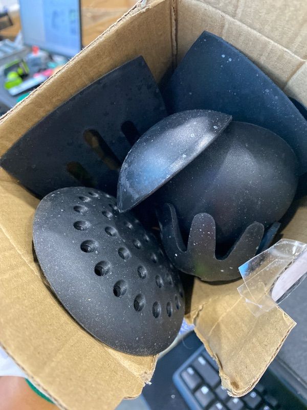 Photo 1 of *MINOR DAMAGE - USED*
Silicone Cooking Utensils Set Utensil Sets - 446°F Heat Resistant Silicone Kitchen Utensils Set Wooden Handles, Silicone Utensils for Cooking w Holder for Non-Stick Cookware BPA FREE (Black)