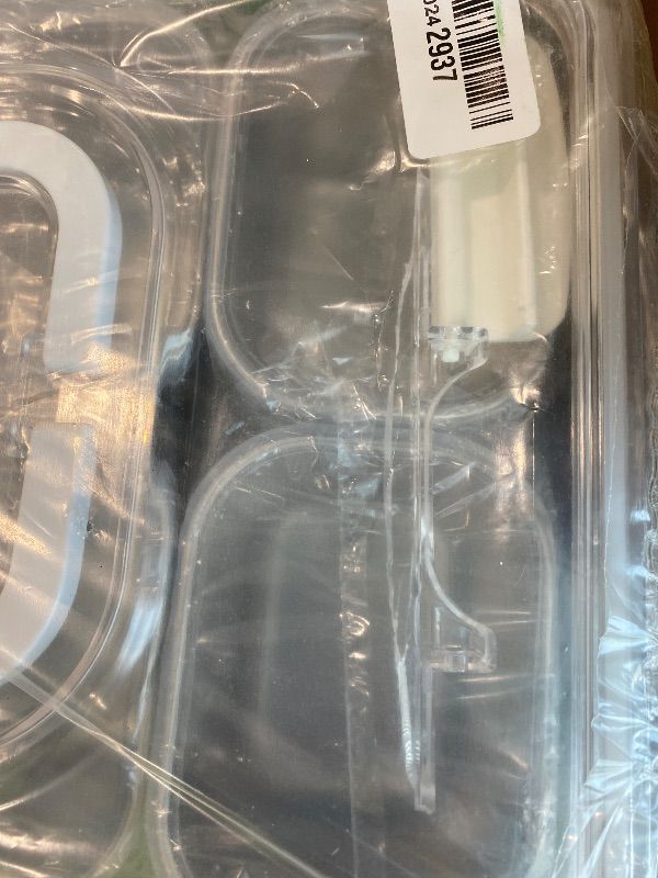 Photo 1 of **MAJOR DAMAGE**
Snackle Box Container, Stainless Steel Divided Serving Tray with Lid and Handle, 8 Compartment Portable Snack Platters - Clear Storage Organizer for Fruit Candy Nuts Veggie - Perfect for Travel Party