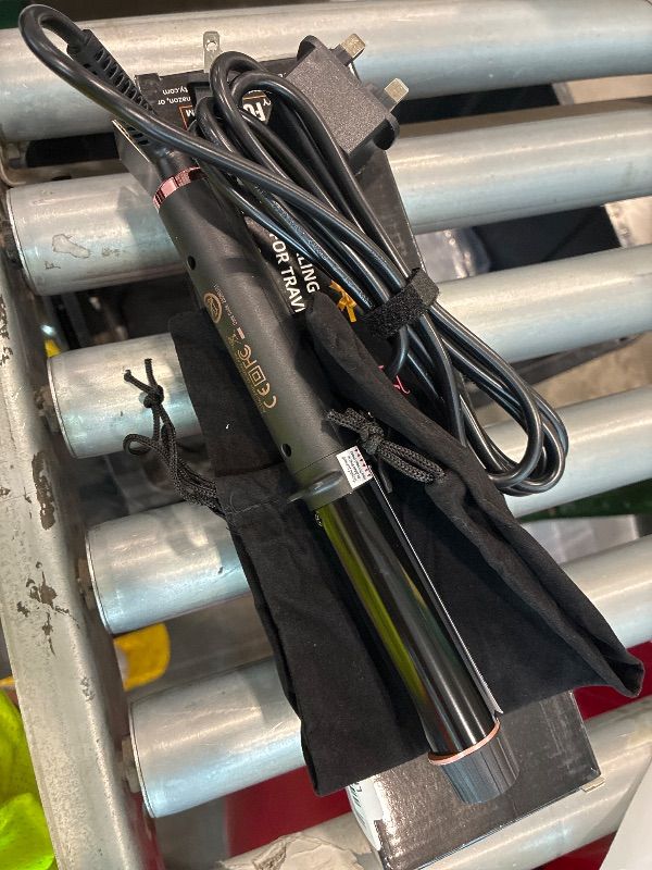 Photo 1 of 1 Inch Mini Travel Curling Iron, 100-240V Travel Dual Voltage Curling Iron for Short Hair with 5 Heat Settings, Small Curling Wand with Temperature Memories and Lock, Rose Gold