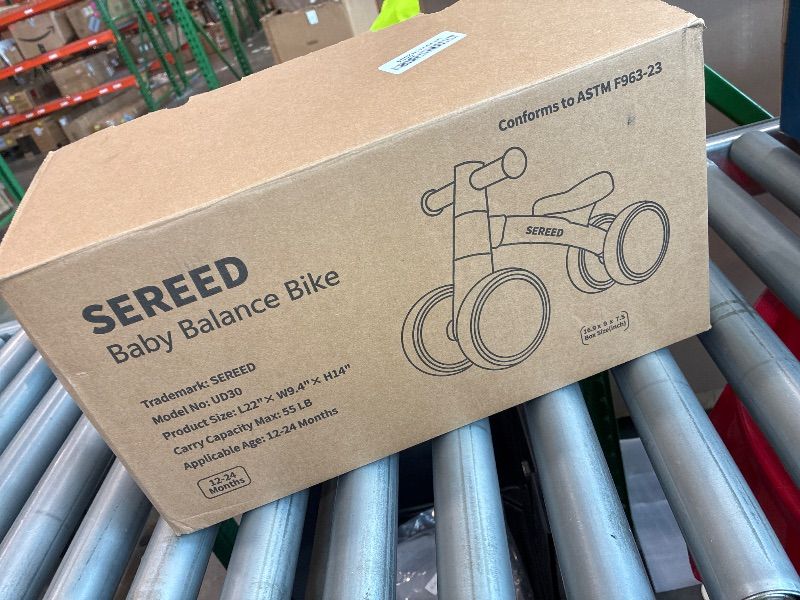 Photo 1 of *MISSING PARTS UNKNOWN*
SEREED Baby Balance Bike for 1-2 Year Olds - 4 Wheels, First Bike for Toddlers, Birthday Gift (Green)
