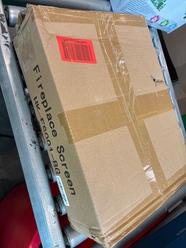 Photo 1 of *MISSING PARTS UNKNOWN*
Terracove Fireplace Screen with Sliding Doors, 37.8" W x 30.7" H Modern Wrought Iron Spark Guard Cover for Christmas Decorative, Baby and Pet Proof, Large