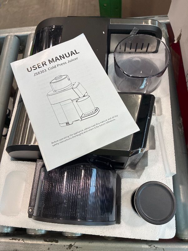 Photo 1 of *MINOR DAMAGE - USED*
Cold Press Juicer, 5.12" Wide Feed Chute Juice Extractor Machine, Slow Masticating Juicer with Quiet Motor, High Juice Yield, BPA-Free, Juice Maker for Whole Fruits, Vegetables & Leafy Greens