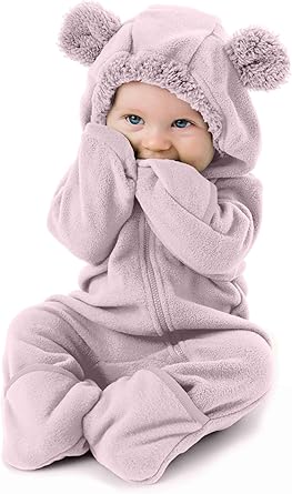 Photo 1 of *MINOR DAMAGE - USED*
Cuddle Club Fleece Baby Bunting Bodysuit with Hood, Convertible Mittens & Booties, Car Seat Friendly, Soft & Warm, Easy Zip, Newborn 
