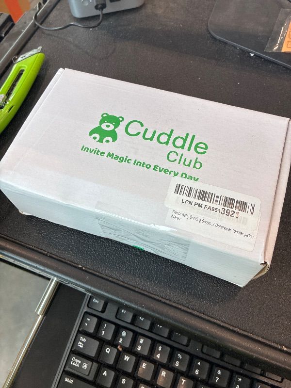 Photo 1 of *MINOR DAMAGE - USED*
Cuddle Club Fleece Baby Bunting Bodysuit with Hood, Convertible Mittens & Booties, Car Seat Friendly, Soft & Warm, Easy Zip, Newborn 
