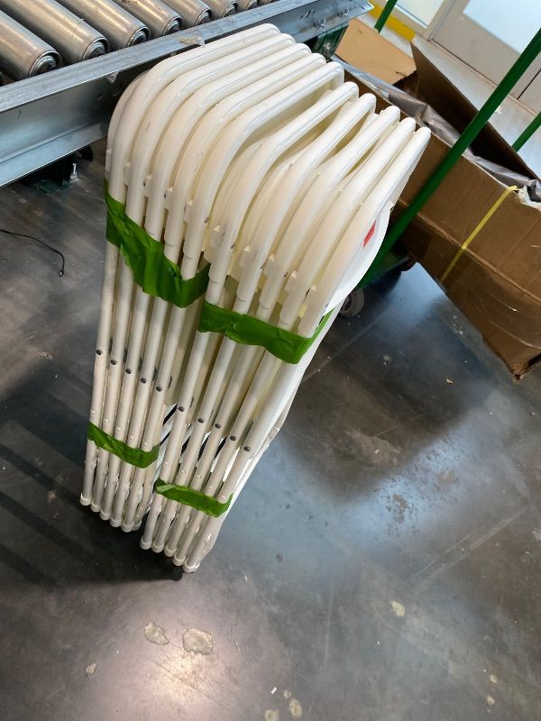 Photo 1 of *USED*
Sweetcrispy Folding Chair 10 Pack, Plastic Foldable Chairs with 330-Pound Capacity, Sturdy Metal Portable Chair, Easy to Use and Store, Outdoor and Indoor, for Home, Office, Party, Comfy, White