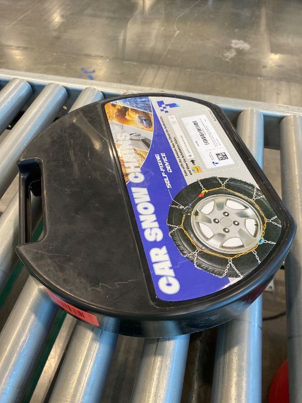Photo 1 of *USED*
Snow-Chains Auto Fixing 1 Min Quick Fit Easy Installation Tire-Chains, Portable Reusable Universal Emergency Tire Traction Chain for Passenger Car, Pickup Trucks and SUV - Set of 2