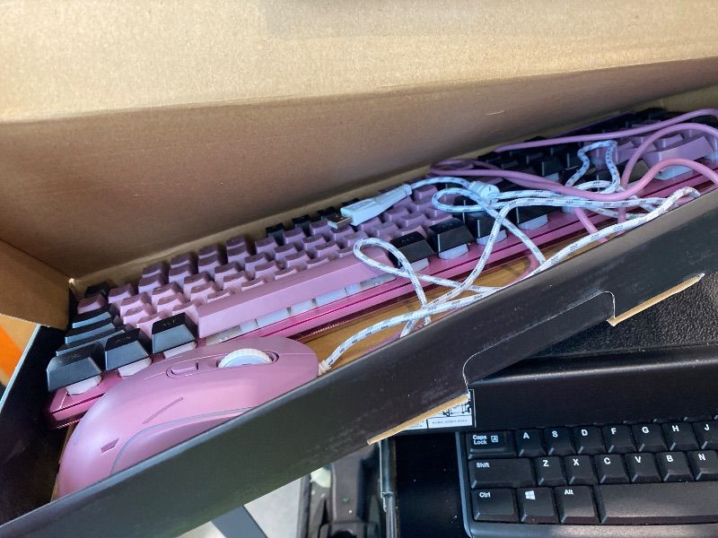 Photo 1 of *UNTESTED*
Gaming Keyboard and Mouse Combo, K1 RGB LED Backlit Keyboard with 104 Key Computer PC Gaming Keyboard for PC/Laptop (Blackcurrant)