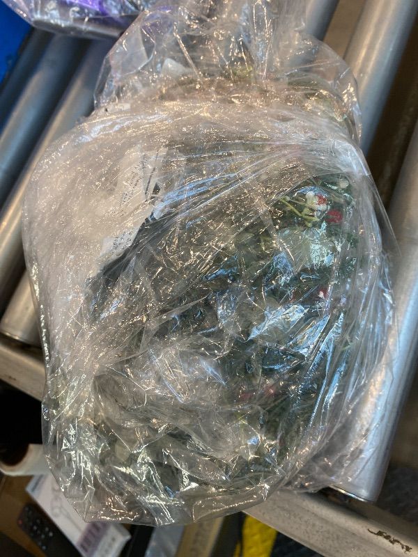 Photo 1 of *MISSING PARTS UNKNOWN*
8 Pcs 8" Mini Christmas Wreaths for Kitchen Cabinet Small Christmas Candle Rings Wreaths, Front Door Pillars/Home Table Centerpieces Hanging Garlands, for Windows/Wedding Decor (No Red Ribbon)