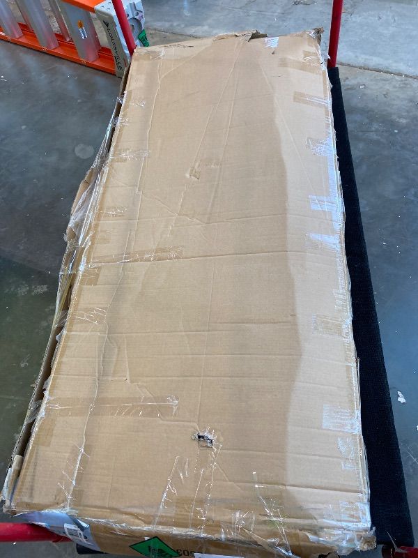 Photo 1 of **MAJOR DAMAGE**
YALAXON Vintage Sturdy Metal Bed Frame with Headboard and Footboard Basic Bed Frame No Box Spring (Queen, Black)