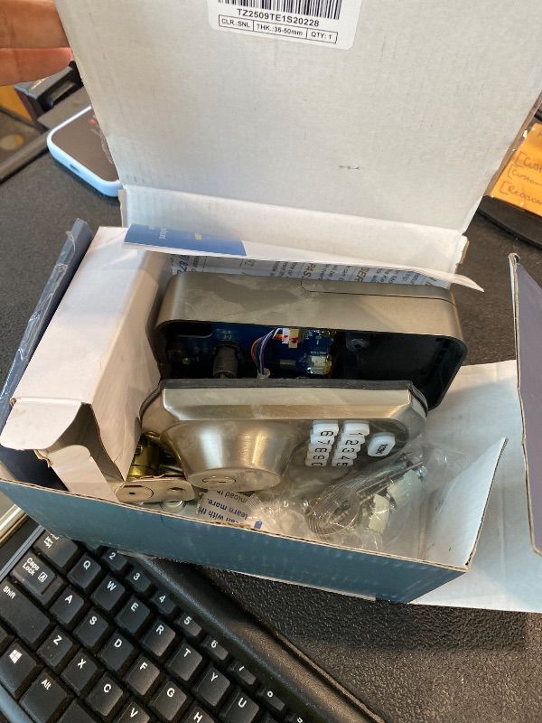 Photo 1 of *UNTESTED*
TEEHO TE001 Keyless Entry Door Lock with Keypad - Smart Deadbolt Lock for Front Door with 2 Keys - Auto Lock - Easy Installation - Satin Nickel