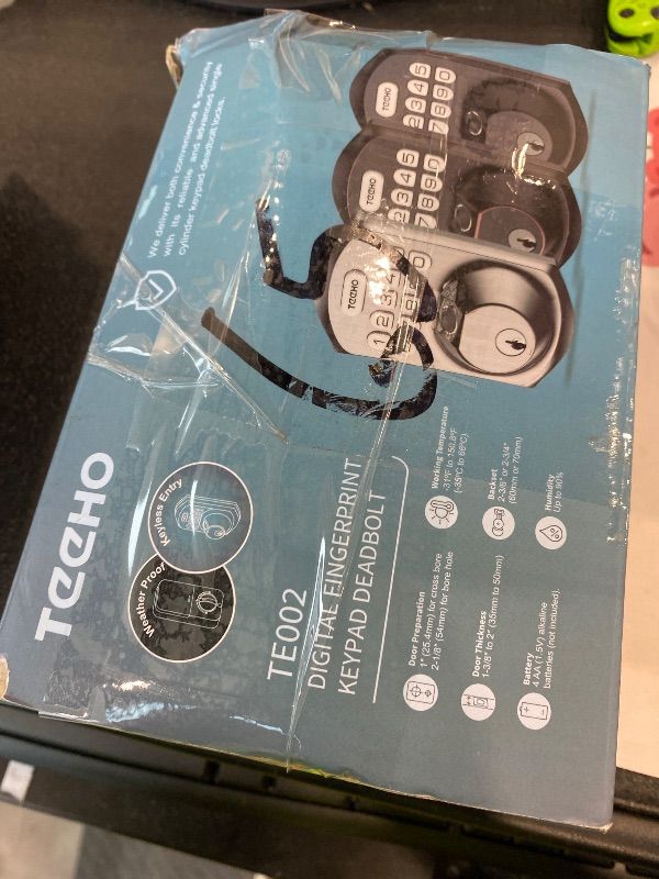 Photo 1 of *UNTESTED*
Veise VE017 Fingerprint Smart Door Lock, App Control, 8-in-1 Keyless Entry, Auto Lock, Emergency Power Port, Electronic Touchscreen Keypad, Biometric Smart Locks for Front Door, Satin Nickel