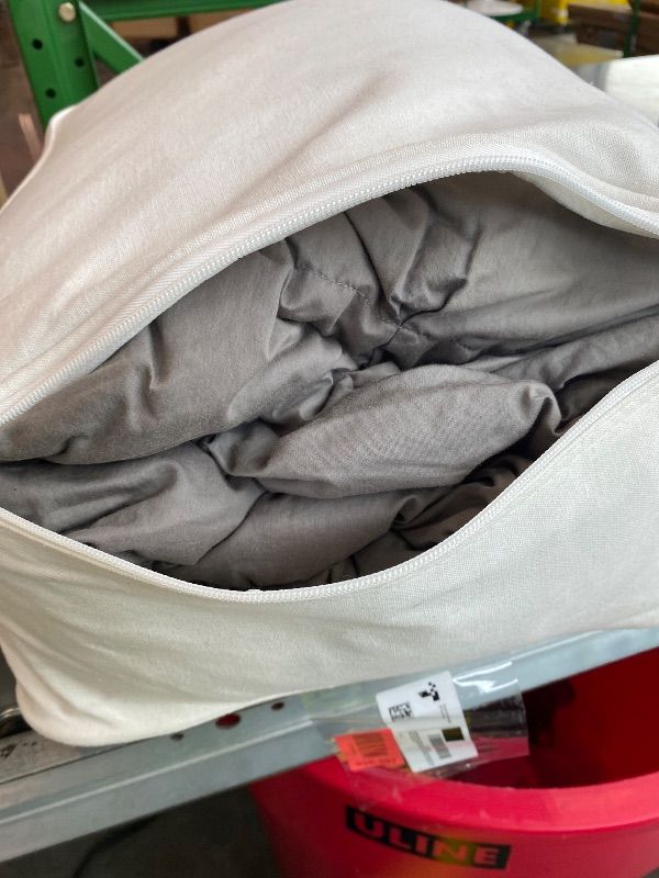 Photo 1 of [DAMAGED] [USED] puredown® Grey Goose Down Comforter Oversized King Size 800 Fill Power, 100% Cotton All Season Duvet Insert 700 Thread Count, Cloud Fluffy Pinch Pleat Extra Warmth