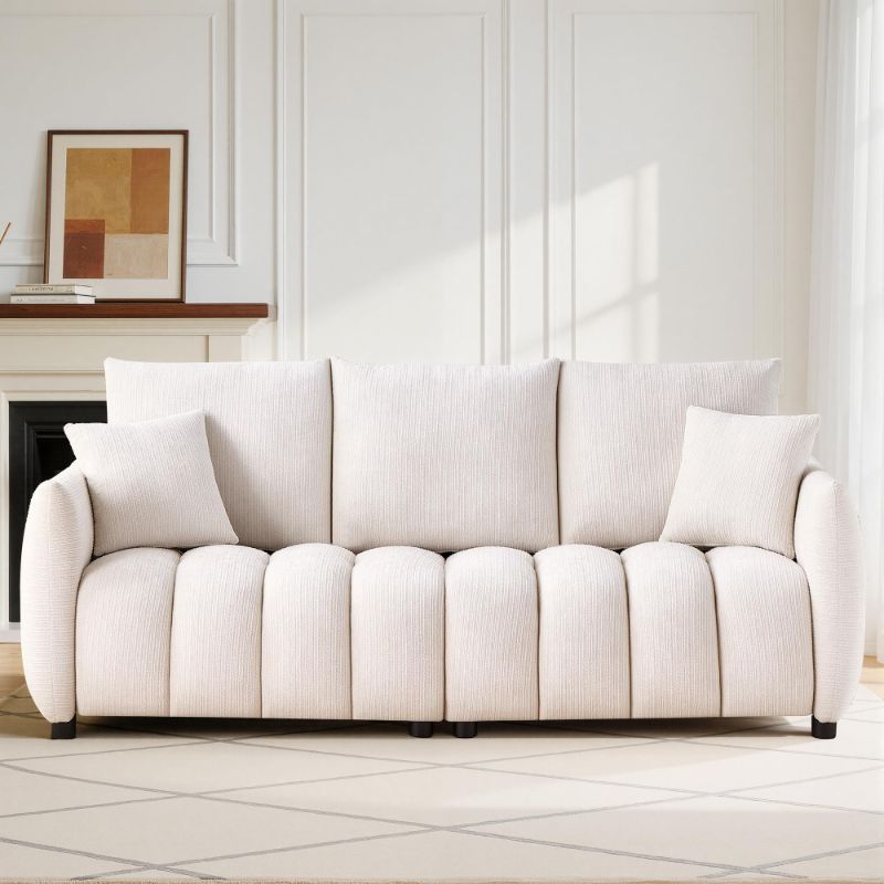 View 1 of [SOLD FOR PARTS] Meqiodas Modern Boucle Sofa Couch
