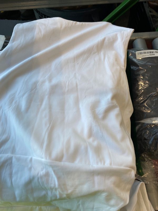 Photo 1 of ***SEE NOTES*** Kaximil Women's Square Neck Ruffle Hem Mini Dress Ruched Waist Short Party Dresses, Large, White