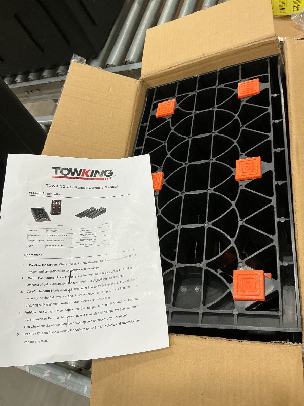 Photo 1 of TOWKING Car Ramps for Oil Changes and Lift, Portable Low Profile Car Ramps for Garage, Heavy Duty Tire Ramps for Low Chassis Cars and Support Jack, 2pcs