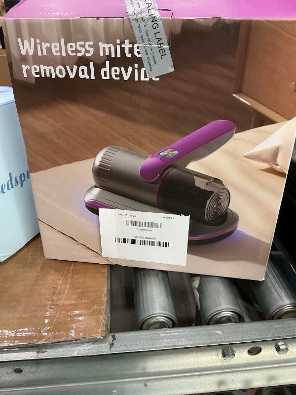 Photo 1 of *Dirty* PATO Mattress Vacuum Cleaner, Wireless Handheld Bed Vacuum Cleaner With UV-C Light, HEPA Filter and Ultrasonic Vibration, 12KPa, Suitable for Beds, Sofas, Car Seats, Carpets (Purple;)