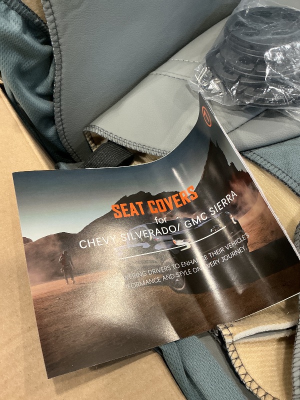 Photo 1 of (PROTOTYPE) MIROZO Chevy Silverado GMC Sierra Seat Covers,Waterproof Pickup Seat Cover Compatible with 2007-2013 and 2019-2025 Chevy Silverado GMC Sierra 1500 and 2020-2023 2500HD 3500HD Crew Cab (Full Set,Gray)