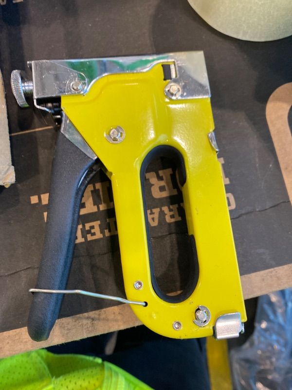 View 3 of ***MISSING STAPLES*** Topec Upholstery Staple Gun Heavy Duty, 3-in-1 Stapler Gun with 600 Staples, Manual Brad Nailer Power Adjustment Wood Stapler for Crafts, Wall, Upholstering, Furniture, DIY