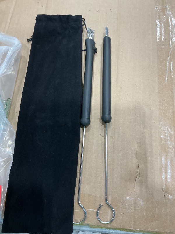 Photo 1 of 1 Pair Drum Brushes,Retractable Wire Brushes with Comfortable Rubber Handles Drums Sticks Brush for Cajon Jazz Percussion Accessories