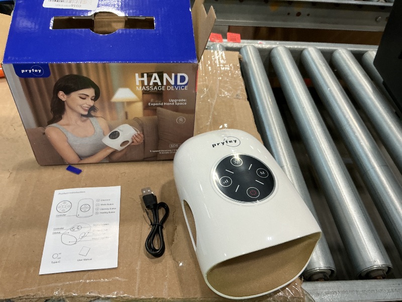 Photo 1 of *Untested*
pryfey Hand Massager, 9 Modes 9 Intensities Hand Massage, Cordless Hand Massager for Arthritis and Carpal Tunnel, Gift for Men Women Parents Relaxation at Office,White