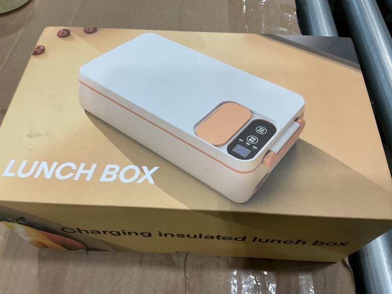 Photo 1 of **MISSING CHARGING CORD**
Slthe Cordless Electric Lunch Box 1L, Portable Food Warmer for Car/Office/Home Use | No Water Required, Rechargeable Heated Lunch Container with Insulated Bag | Students & Professionals