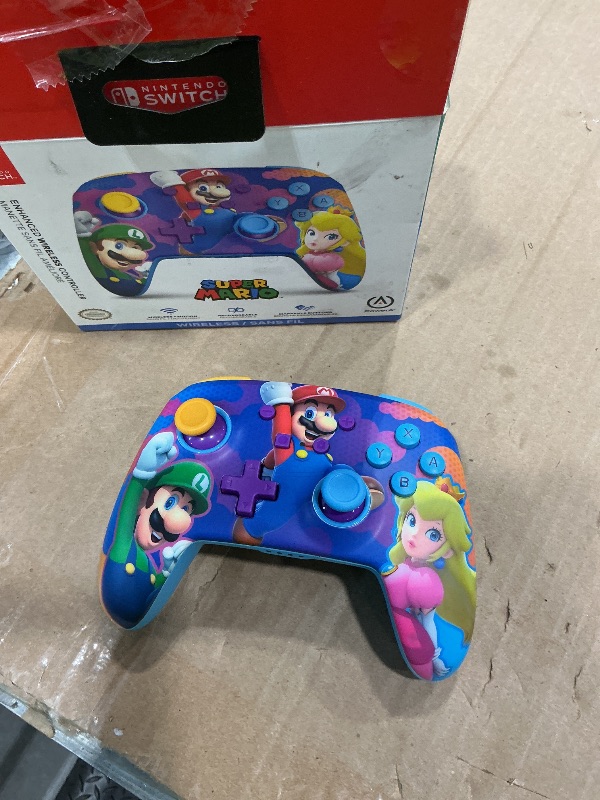 Photo 1 of **UNTESTED**
PowerA Enhanced Wireless Controller for Nintendo Switch/Switch 2 / Switch Lite/OLED Model - Color Splash Heros - Gamepad, game controller, Officially Licensed stick drift