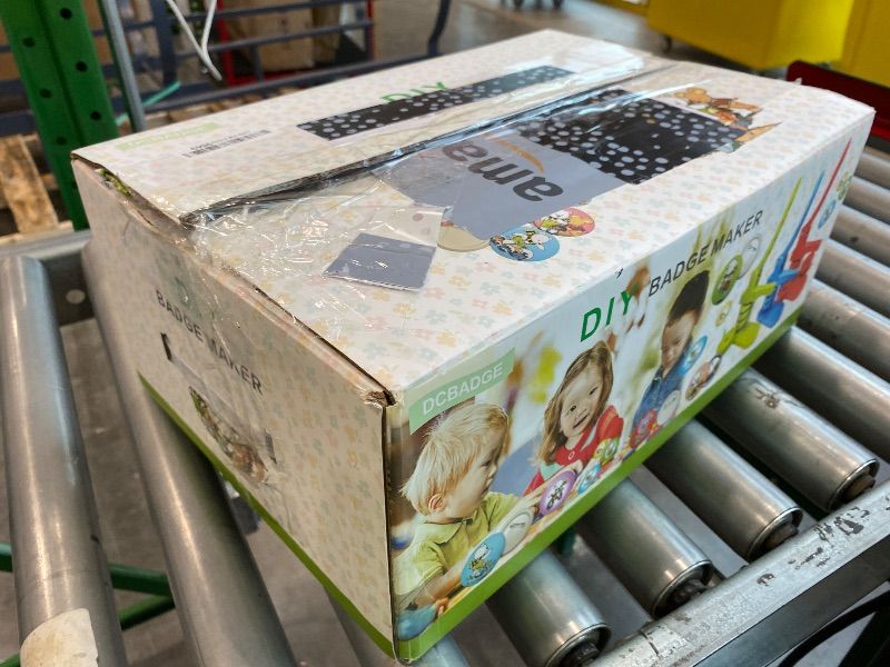 Photo 1 of *Missing parts* Happizza Button Maker Machine, 75mm(3 inch) DIY Pin Button Maker Press Machine Kit, Badge Button Press Machine Pin Maker Machine with Free 100pcs Button Parts&Pictures&Circle Cutter&Magic Book