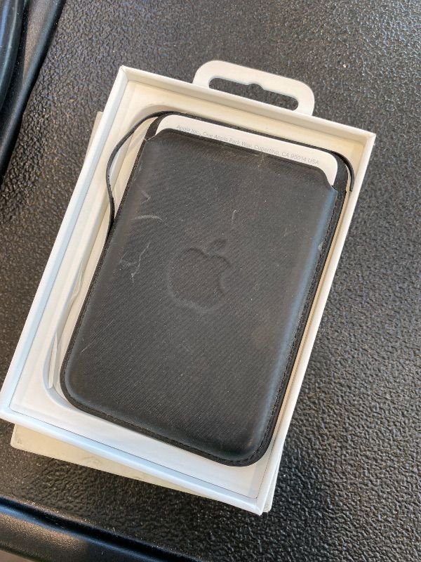 Photo 1 of **MAJOR DAMAGE**
Apple iPhone FineWoven Wallet with MagSafe - Black ???????