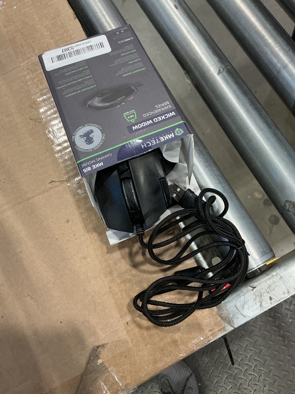 Photo 1 of **UNTESTED**
MKETech Electronics Wired Mouse for Gaming, RGB Lighting, Claw Grip Design, Adjustable DPI, Rapid Trigger & Sniper Buttons, Computer/Laptop – Black