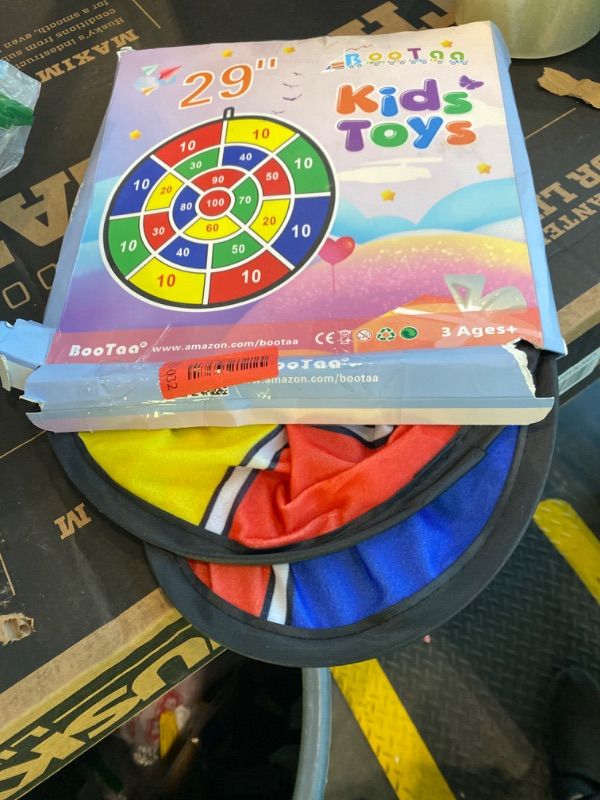 Photo 1 of ***MISSING STICKY BALLS*** 29" Large Dart Board for Kids, BooTaa Kids Dart Board with 12 Sticky Balls, Boys Toys, Indoor/Sport Outdoor Fun Party Play Game Toys, Birthday Gifts for 3 4 5 6 7 8 9 10 11 12 Year Old Boys Girls