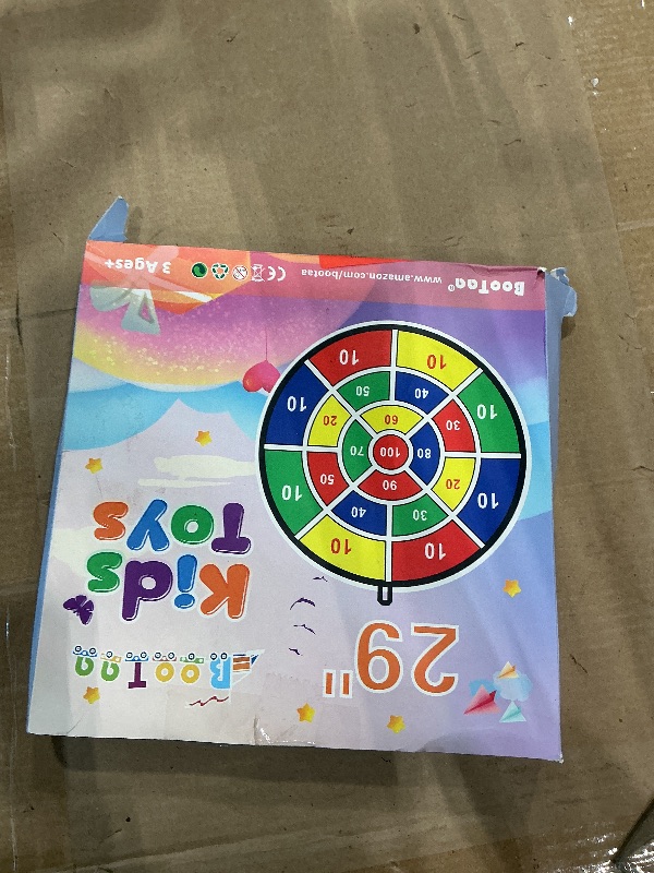 Photo 1 of ***MISSING STICKY BALLS*** 29" Large Dart Board for Kids, BooTaa Kids Dart Board with 12 Sticky Balls, Boys Toys, Indoor/Sport Outdoor Fun Party Play Game Toys, Birthday Gifts for 3 4 5 6 7 8 9 10 11 12 Year Old Boys Girls