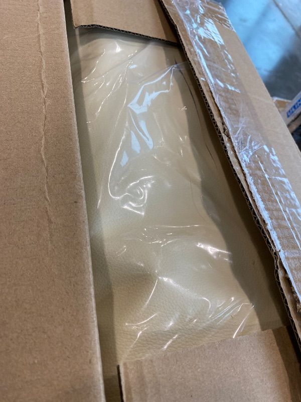 Photo 1 of **MINOR DAMAGE - USED**
Uniency Vegan Leather Baby Play Mat for Floor, 50x50 Thick Foam Soft Padded Playpen Mat with Wipe-Clean and Waterproof Removable Cover for Babies and Toddlers Infants (Beige)