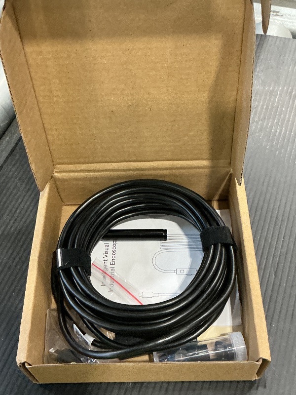 Photo 1 of [Dual-Lens] Endoscope Camera with Light, 1920P HD Borescope with 8+1 Adjustable LED Lights, IP67 Waterproof 16.5FT Semi-Rigid Snake Cord Inspection Camera for iPhone, iPad and Android Phone (Type C)