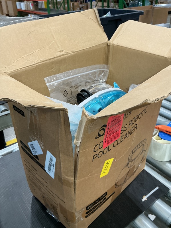 Photo 1 of (2025 Upgrade) Cordless Robotic Pool Cleaner, Lasts 75 Min, Automatic Vacuum for Above-Ground Pools up to 645 Sq.ft,Portable, Self-Parking,Light Blue