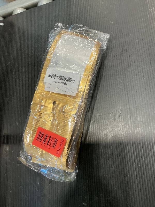 Photo 1 of 100 Pack Resealable Plastic Bags for Food Storage, Zipper Bags with Clear Front Window, Packaging Pouch for Small Business (Gold, 3.5x6.3 inch)