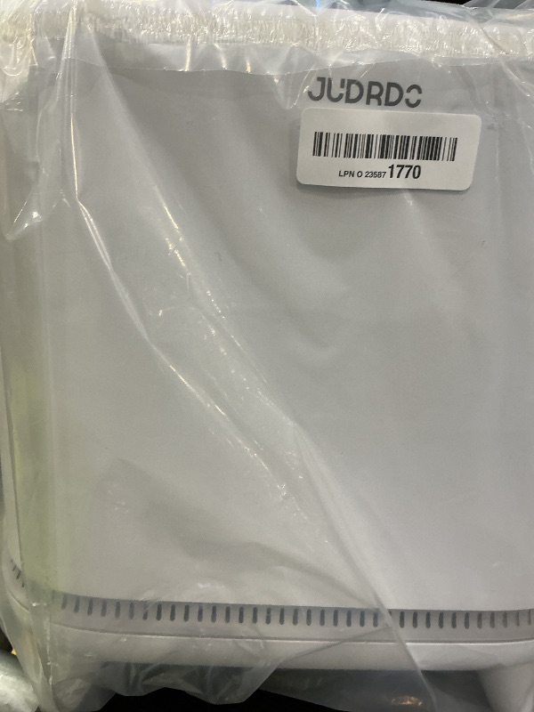 Photo 1 of ***BROKEN LID*** Sooyee 10 Liter Rectangular Plastic Trash Can Wastebasket with Press Type Lid,2.4 Gallon Garbage Container Bin for Bathroom,Powder Room,Bedroom,Kitchen,Craft Room,Office (Cream White)