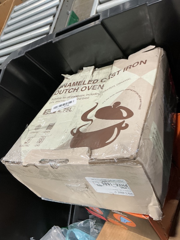 Photo 1 of *USED*
Enameled Cast Iron Dutch Oven - Umite Chef 5QT Pot with Lid & Cotton Potholders - Heavy-Duty Cookware for Bread Baking, Braising, Stews, Roasting(Red)