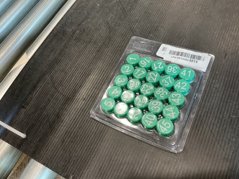 Photo 1 of 1-50 Magnetic Numbers, Magnets with Number for Dry Erase Boards, Round Number Refrigerator Magnets for Whiteboard in Home and Office (0.8" Diameter, Green)