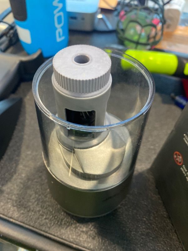 Photo 1 of ***MISSING LID*** JARLINK Electric Pencil Sharpener, Heavy-Duty Helical Blade to Fast Sharpen, Auto Stop for No.2/Colored Pencils(6-8mm), AC Adapter/Battery Operated in School Classroom/Office/Home (Gray)