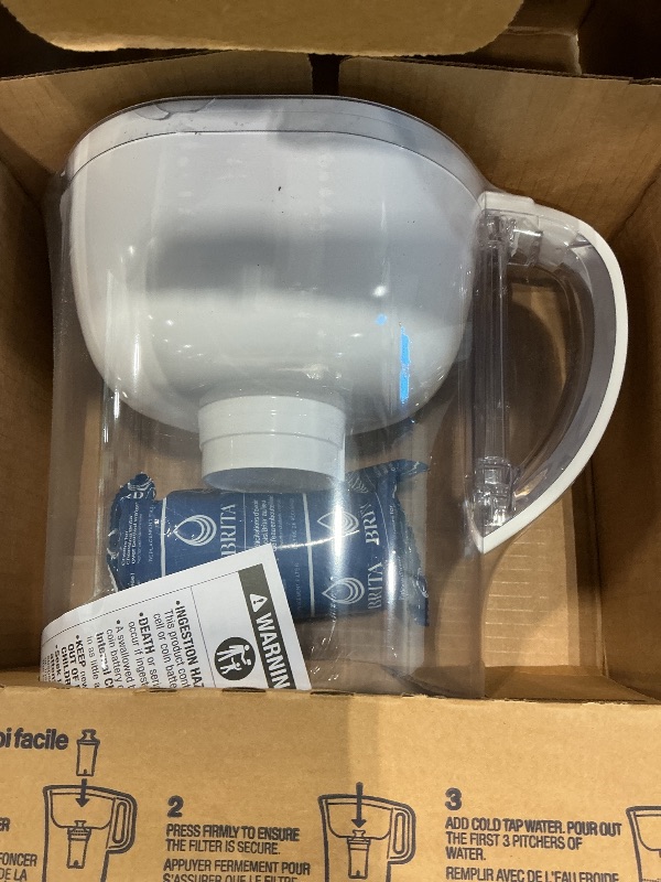 Photo 1 of *Untested*
Brita Water Pitcher, Everyday Elite Filter, Removes 99% of Lead, Includes 1 Filter, 10-Cup Capacity, White
