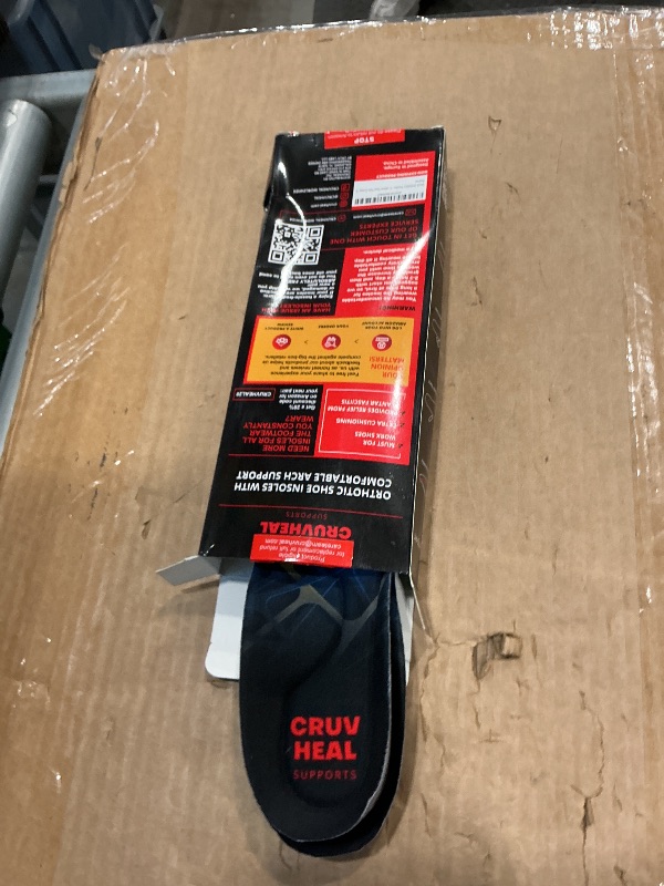 Photo 1 of (New) Work Orthotic Insoles - Anti Fatigue Medium Arch Support Shoe Insert Men Women - for Plantar Fasciitis Flat Feet Leg - Relieve Foot Pain - Work Boot Insoles Standing All Day (S, Blue Lines)