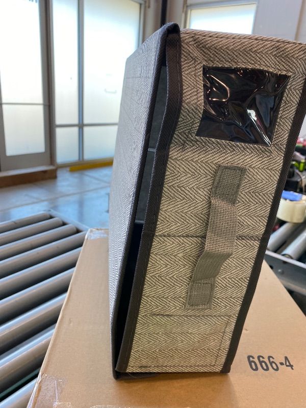 Photo 1 of **SEE PHOTOS** 4Pack Sheet Organizers for Linen Closet - King/Queen Size Bedding Storage Boxes with Clear Window, Foldable & Dustproof Linen Organizer for Blankets & Sheet Sets,Grey