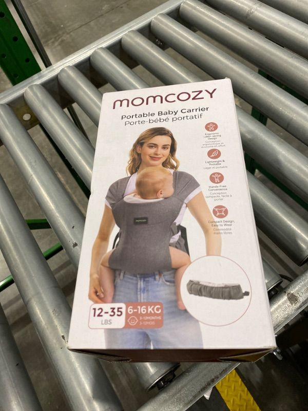 Photo 1 of *USED*
Momcozy Portable Baby Carrier – Compact & Lightweight, Adjustable for Travel, Fold & Go Convenient Storage Hip Pouch, Wide Shoulder Straps, Soft Skin-Friendly Fabric, for Babies 12–35 lbs (Grey)