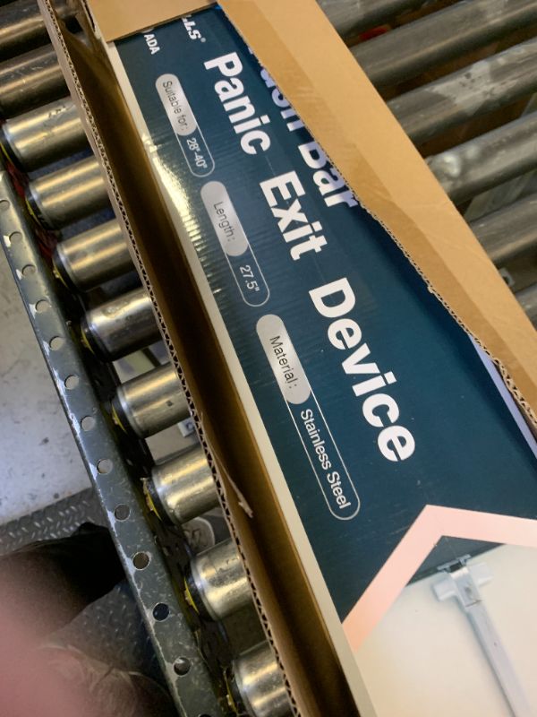 Photo 1 of IRONWALLS Panic Bars for Exit Doors With Handle 2-Pack, 27.5" Commercial Push Bar Device With Exterior Lever, Stainless Steel Emergency Bar for 27.5"-41" Doors