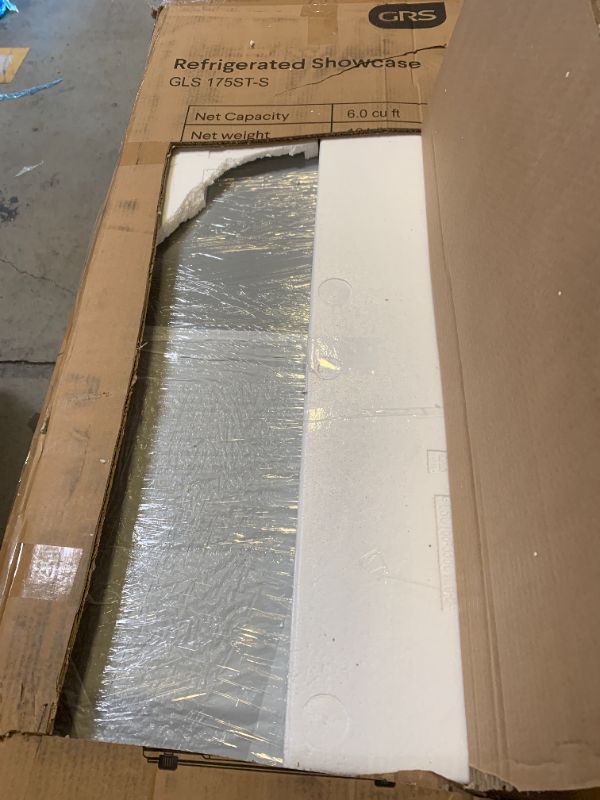 Photo 1 of GRS Commercial Display Refrigerator with Glass Door Lock | Cool Air Flow & Temperature | Beverage Cooler, Drink and Wine Fridge with Adjustable Display Shelf for Stores and Bars | Silver, 6.0 Cu. Ft